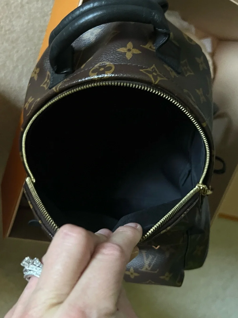 Louis Vuitton Orange and White Branded Box with Price Tag